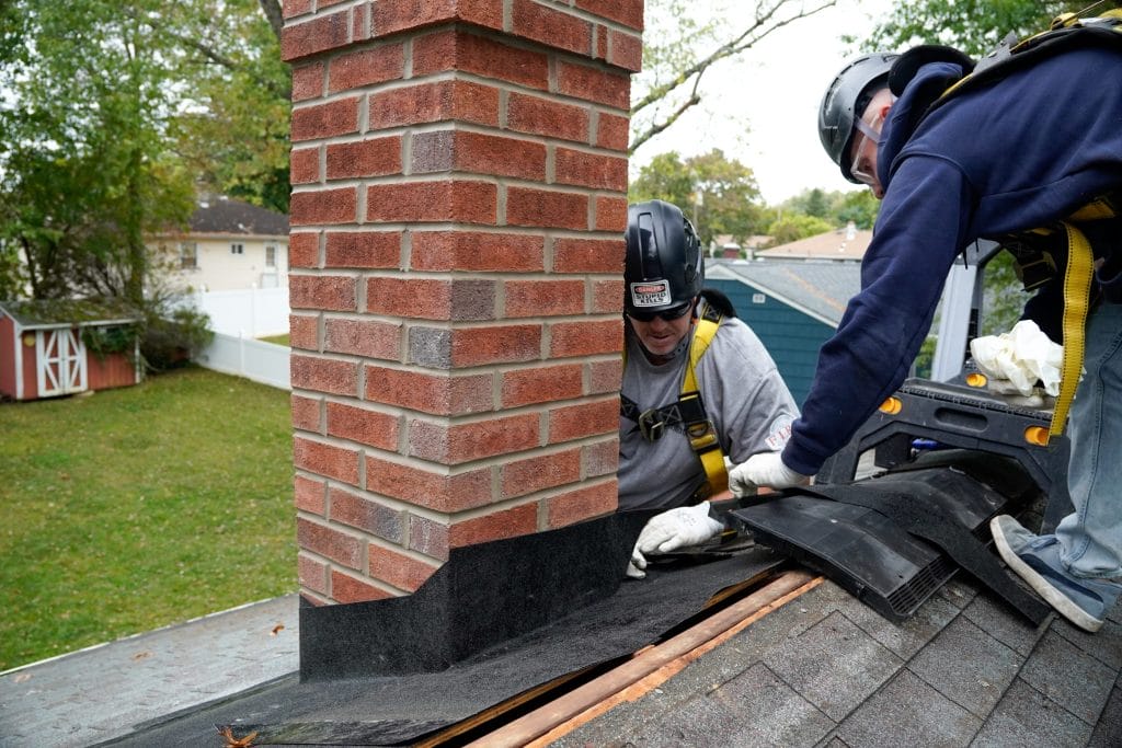 Original image of chimney leak repair by Mercer County Chimney Services.